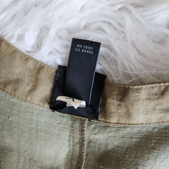 Eileen Fisher Linen‎ Jacket Women M Mandarin Collar Iridescent Lagenlook - Picture 7 of 15